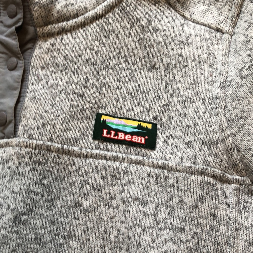 L.L. Bean pullover 1/4 button sweatshirt medium - Picture 2 of 4